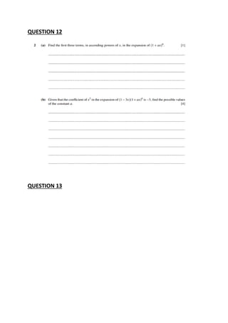 QUESTION 12
QUESTION 13
 