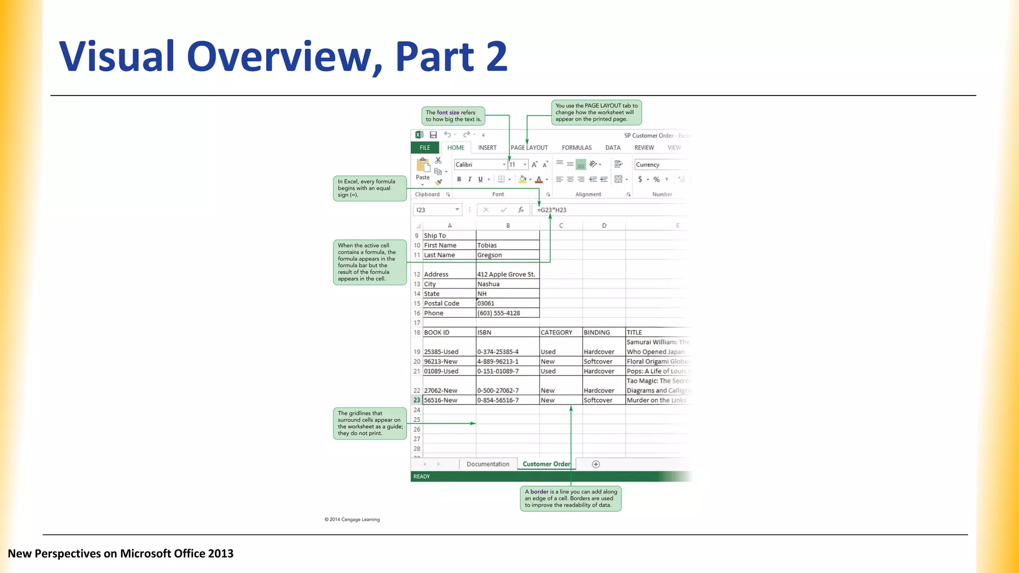 Visual Overview, Part 2
New Perspectives on Microsoft Office 2013
 