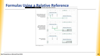 Formulas Using a Relative Reference
New Perspectives on Microsoft Excel 2013 209
 