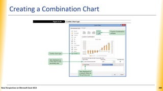 Creating a Combination Chart
New Perspectives on Microsoft Excel 2013 289
 