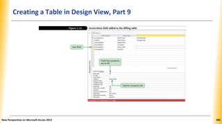 Creating a Table in Design View, Part 9
New Perspectives on Microsoft Access 2013 395
 