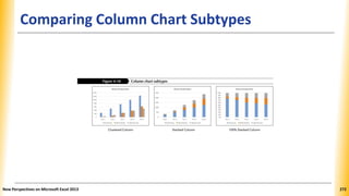 Comparing Column Chart Subtypes
New Perspectives on Microsoft Excel 2013 272
 