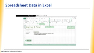Spreadsheet Data in Excel
New Perspectives on Microsoft Office 2013
 