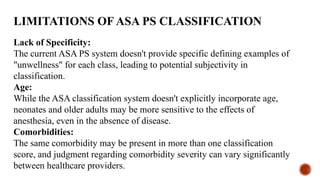 Comprehensive Overview of ASA-PS, NYHA Classifications and METS in ...