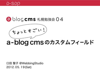 a-sap04「ちょっとすごい！a-blog cmsのカスタムフィールド」