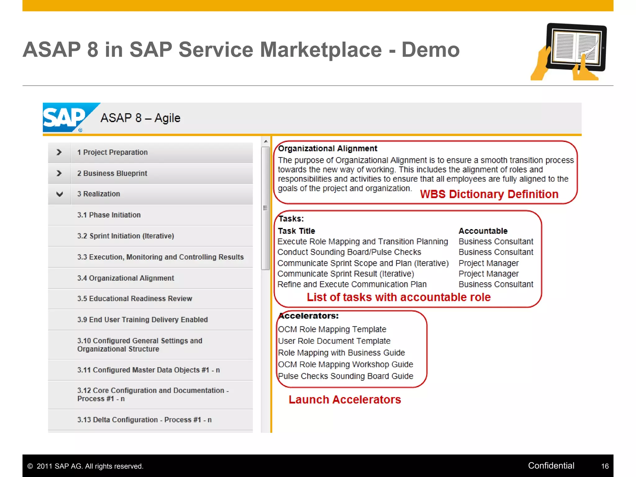 ASAP 8 in SAP Service Marketplace - Demo




© 2011 SAP AG. All rights reserved.        Confidential   16
 