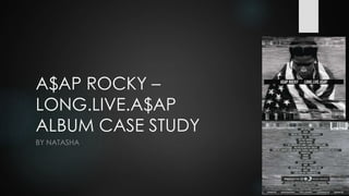 A$AP ROCKY – 
LONG.LIVE.A$AP 
ALBUM CASE STUDY 
BY NATASHA 
 