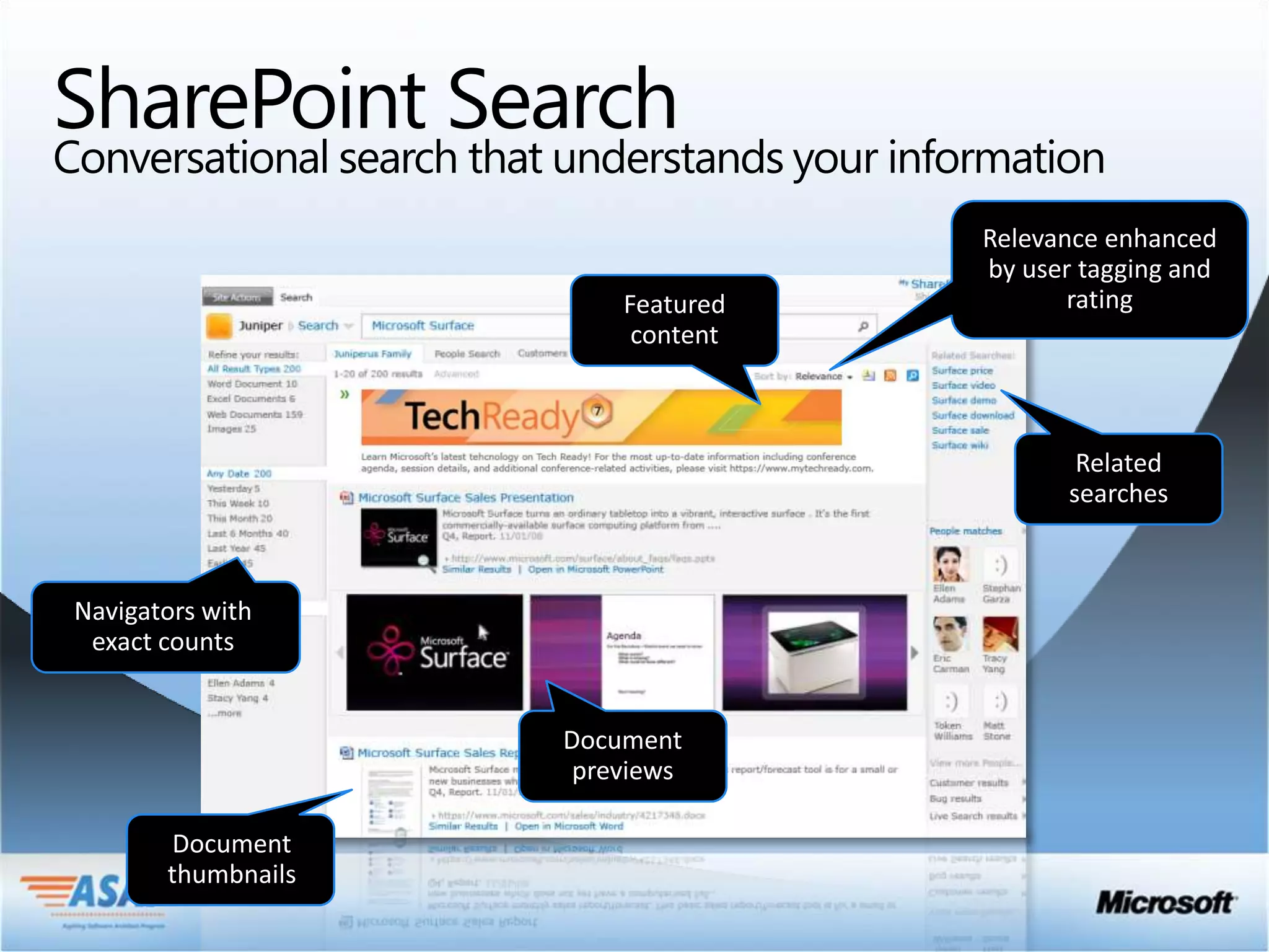SharePoint Search
Conversational search that understands your information
 