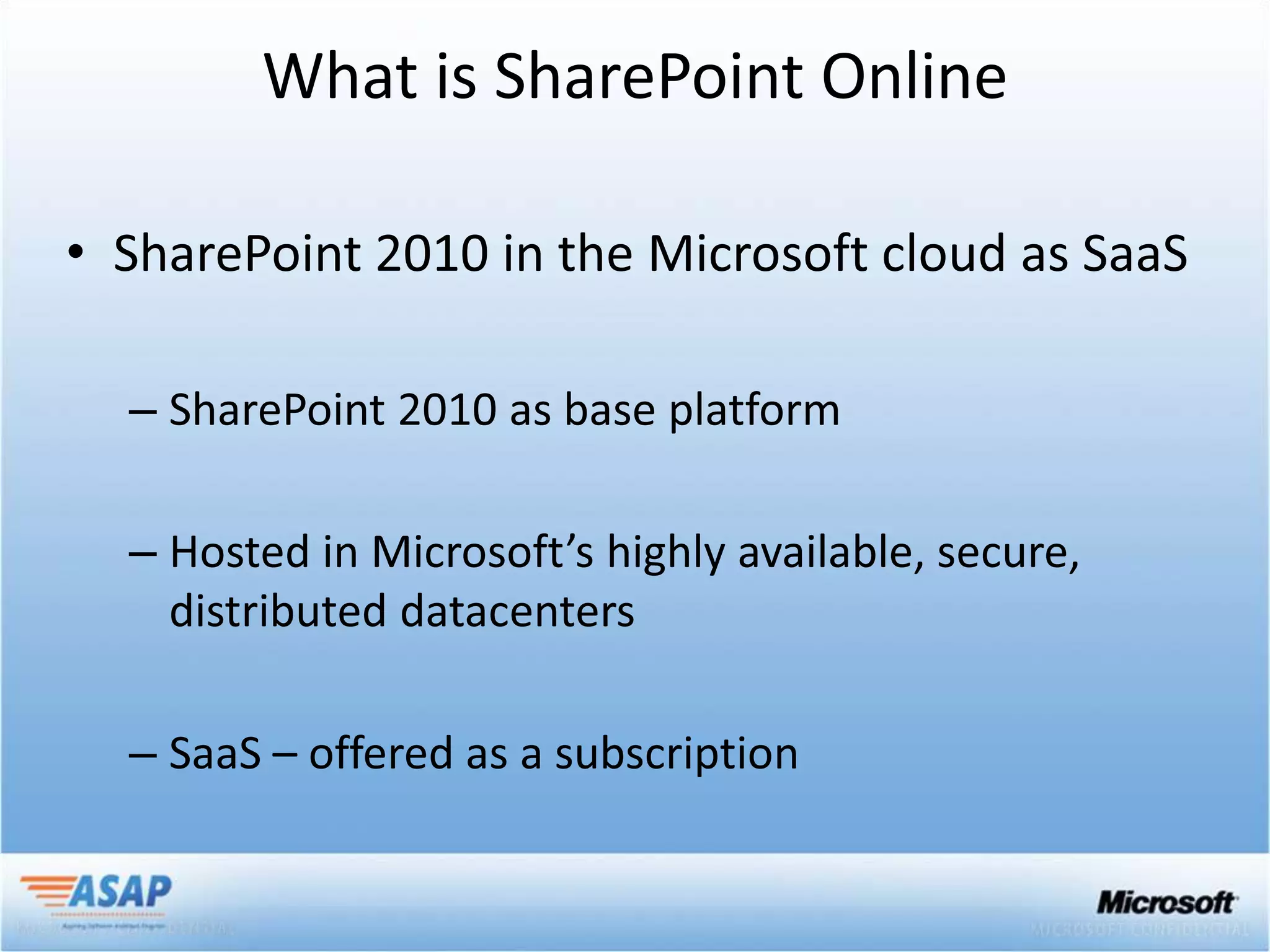What is SharePoint Online
 