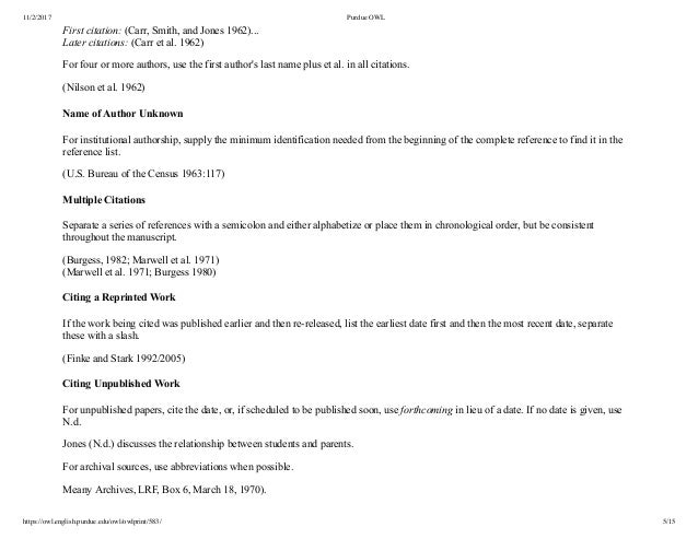 asa format by purdue owl example of a paper written in asa format