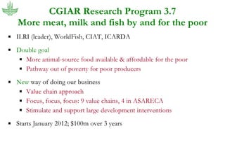 The new CGIAR: Food security, global change and international agricultural research for development