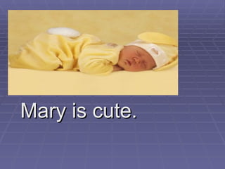 Mary is cute. 