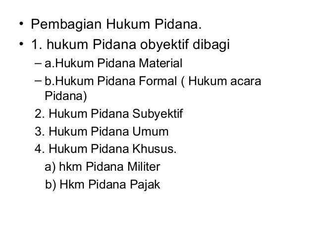 ILMU HUKUM - Asas Asas Hukum Pidana
