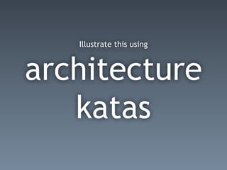 Illustrate this using
architecture
katas
 