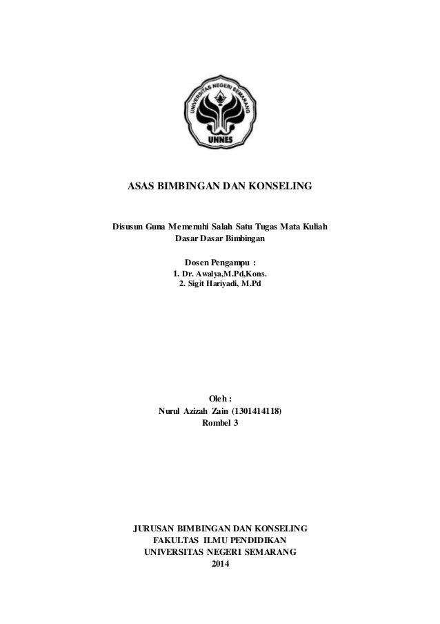 Asas Bimbingan Dan Konseling