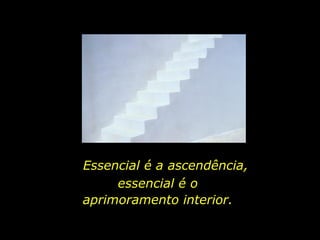 Essencial é a ascendência, essencial é o aprimoramento interior. 