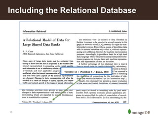 Including the Relational Database

10

 