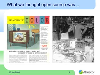 425 Jan 2006
What we thought open source was…
 