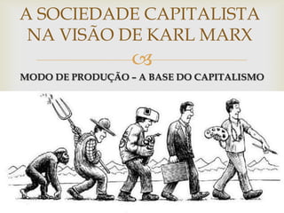 A SOCIEDADE CAPITALISTA
 NA VISÃO DE KARL MARX
                  
MODO DE PRODUÇÃO – A BASE DO CAPITALISMO
 