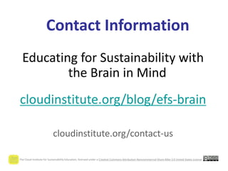 The Cloud Institute for Sustainability Education, licensed under a Creative Commons Attribution-Noncommercial-Share Alike ...