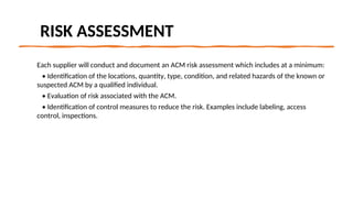 Safe handling, safety precautions hazards and disposal of Asbestos.ppt