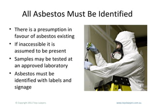 Asbestos A Practical Guide to Your Responsibilities Under WHS Laws | PPT
