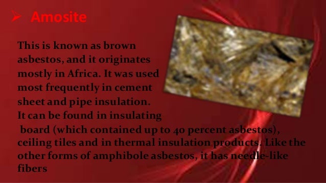 Presntation On Asbestos Fiber Textile Raw Materials