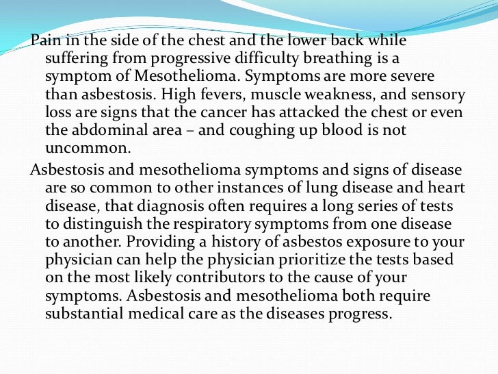 mesothelioma review of literature