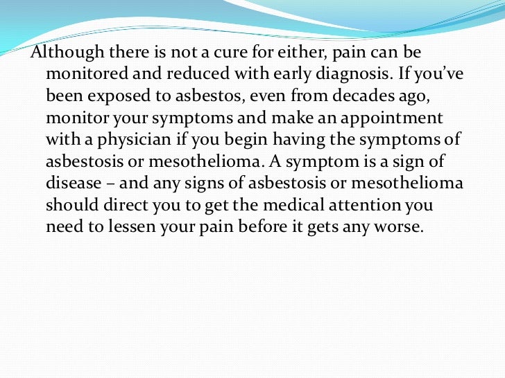 Asbestosis And Mesothelioma Symptoms And Signs Of Asbestos