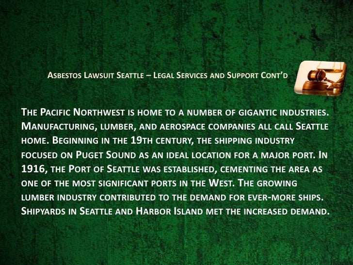 Asbestos lawsuit seattle - legal services and support