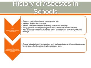 Asbestos regulations and schools | PPTX