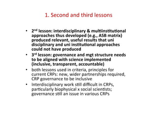 Alternatives to Slash and Burn Programme: what have we learned, where to next?