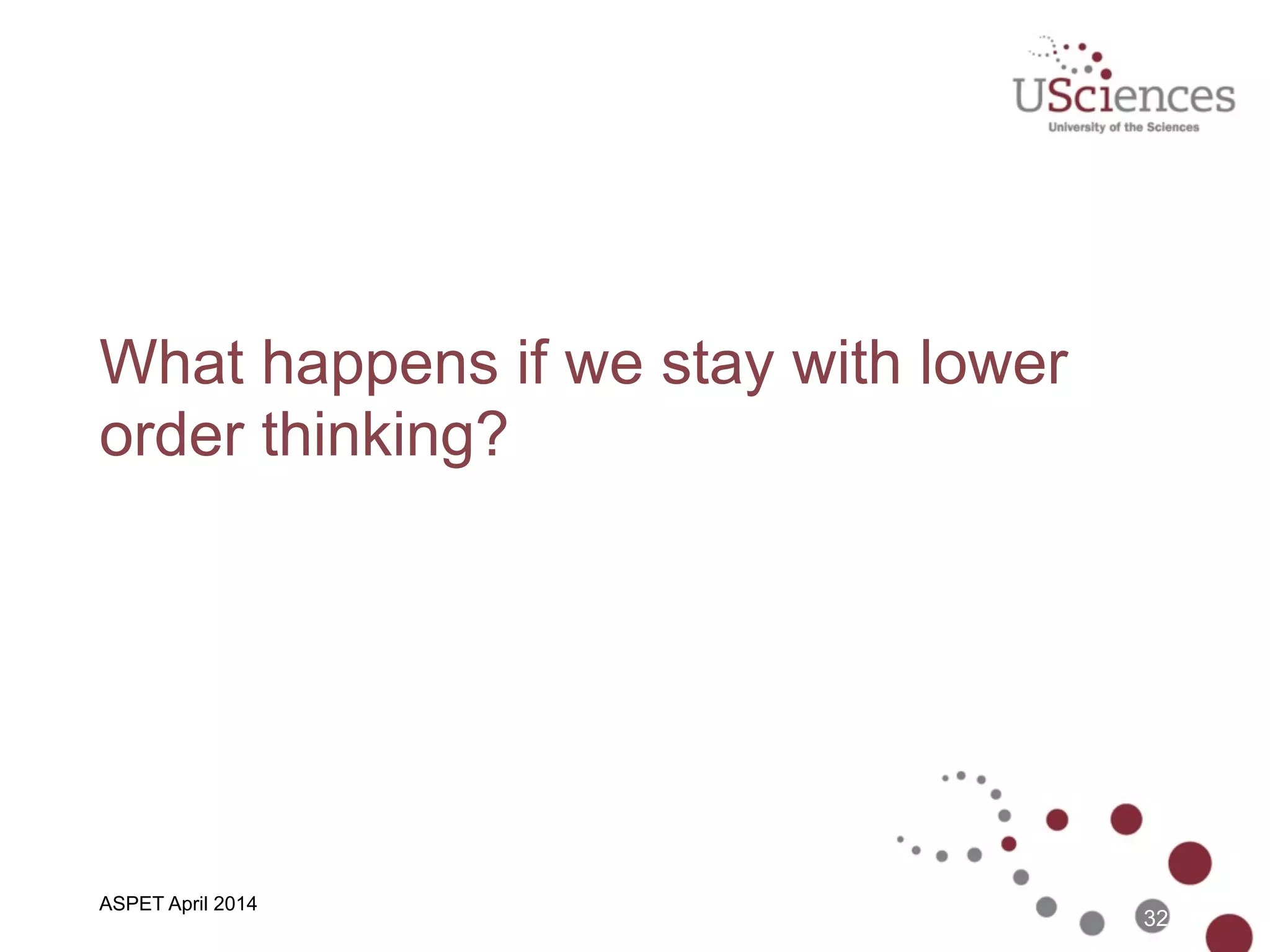 ASBMB April 2014
PI Moves Us Up Bloom’s Taxonomy...
32
Ref: Andrew Churches, http://edorigami.wikispaces.com
 