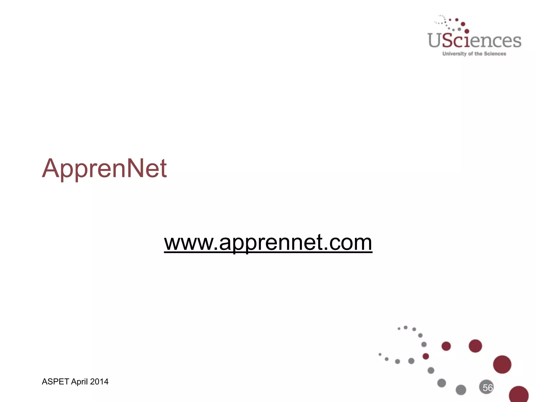 ASBMB April 2014
ApprenNet Tour
56
 