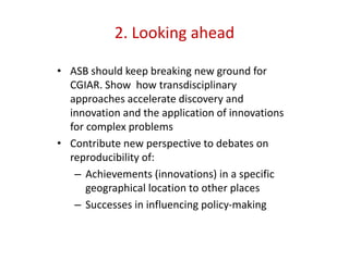 ASB Partnerhip @ 20: what have we learned, where to next. 2pptx