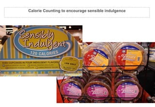 Calorie counting across bread, cupcakes, biscuits etc…. Calorie Counting to encourage sensible indulgence 