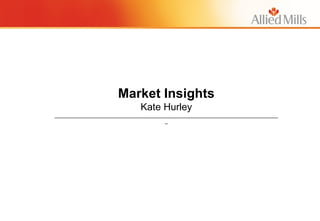 Market Insights Kate Hurley __________________________________________________________________________________ 