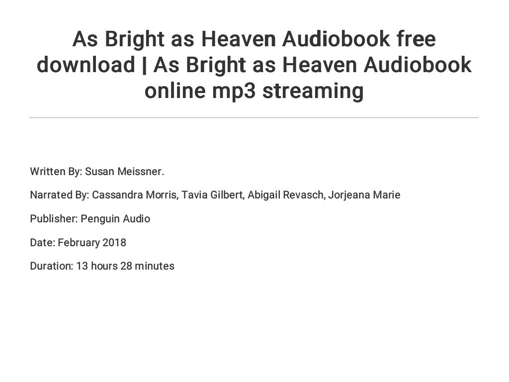 as bright as heaven book