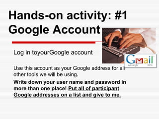Web 2.0, an Architecture of Interaction/CollaborationUsing Interactive Productivity Tools (GoogleApps: GoogleDocs, GoogleSites)Using Social Networking Strategies(Facebook, Ning, Twitter, Edmodo)
