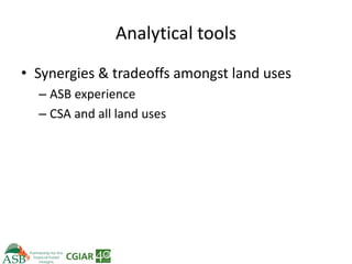 Climate Smart Agriculture -ASB World Bank Presentation