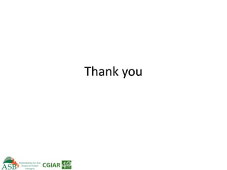 Climate Smart Agriculture -ASB World Bank Presentation