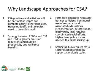 Climate Smart Agriculture -ASB World Bank Presentation