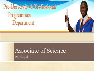 Associate of Science Paralegal 