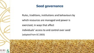 Women's empowerment through seed improvement and seed governance: evidence from participatory barley breeding in pre-war Syria