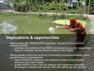 Gender Norms Matter in Aquatic Agricultural Innovation Process: Empirical Insights from Bangladesh