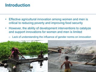 Gender Norms Matter in Aquatic Agricultural Innovation Process: Empirical Insights from Bangladesh