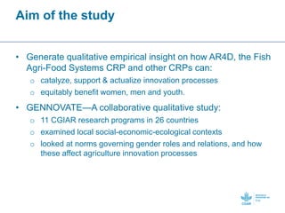 Gender Norms Matter in Aquatic Agricultural Innovation Process: Empirical Insights from Bangladesh