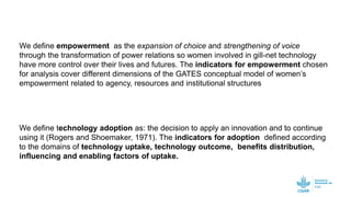 Testing a gender transformative approach combined with a fish harvesting technology for women