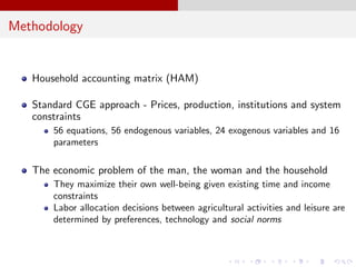 Gender norms and intra-household allocation of labor: a CGE application to household economics