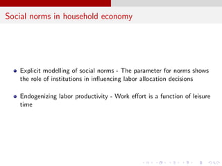 Gender norms and intra-household allocation of labor: a CGE application to household economics